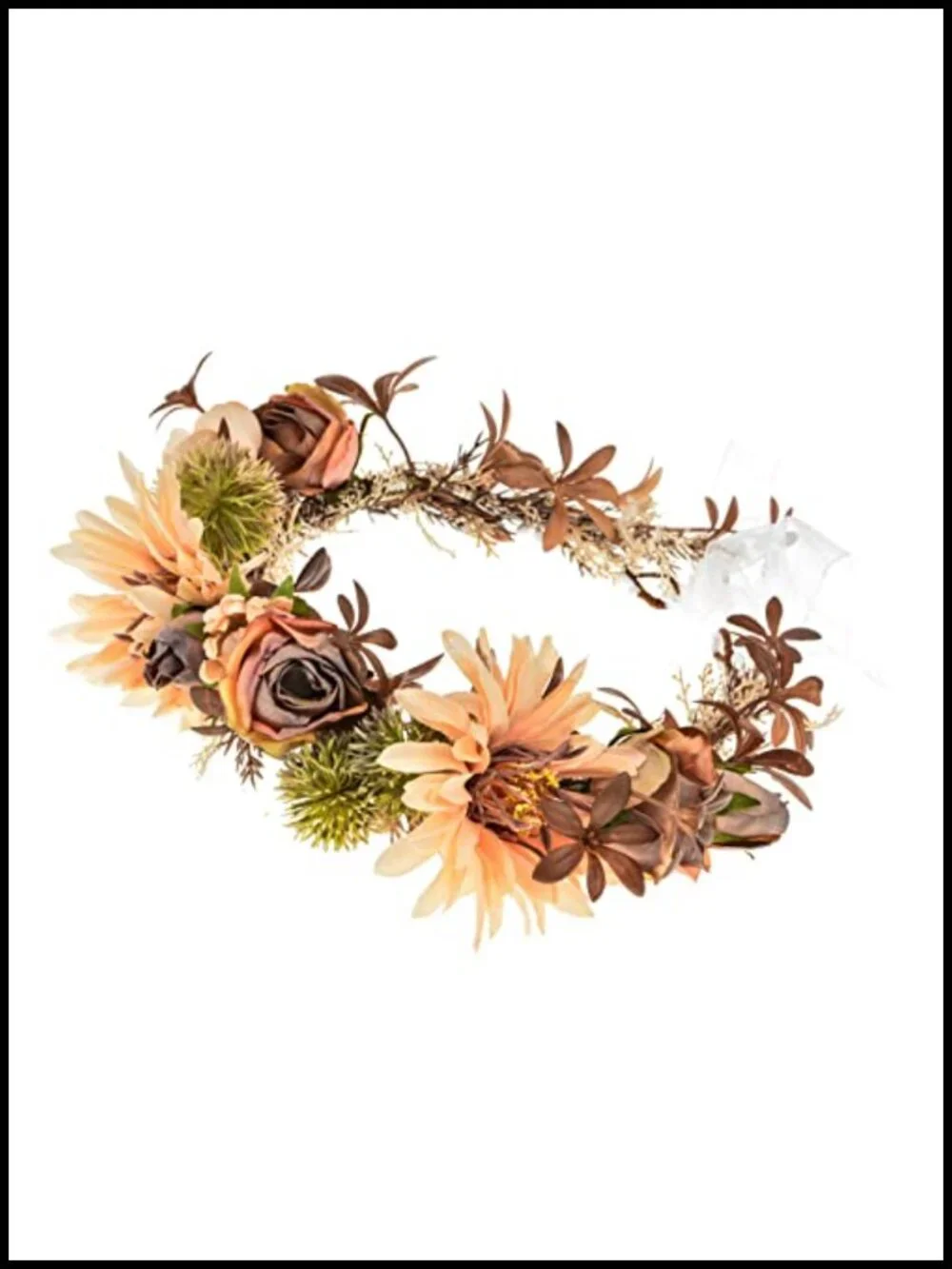 Artificial Flower Crown Eucalyptus Halo Headpiece Photo Prop Silk